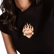 Camiseta Feminina Volcom Especial Burning Heart PRETO-VLTS030240- -3-